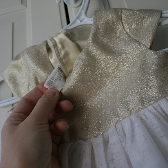 3/$20 H&M gold tulle fancy dress baby 6 months - Picture 16 of 16
